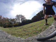 Nude Hula Hooping in a random backyard 180 VR Virtual Reality 3D 1/16