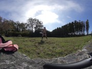 Nude Hula Hooping in a random backyard 180 VR Virtual Reality 3D 11/16