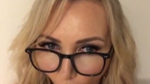 geeky MILF Deep Throats a banana