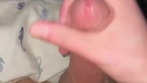 Hung guy jerks off with massive cum shot