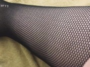 In fishnets showing you my legs and pussy open while I play!  2/16