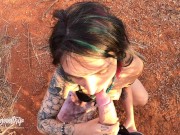 OUR FIRST VID! VERY RISKY PUBLIC FUCK ALONG THE HIGHWAY - HAVEAGOODTRIP 14/16