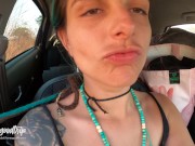 OUR FIRST VID! VERY RISKY PUBLIC FUCK ALONG THE HIGHWAY - HAVEAGOODTRIP 7/16