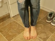 Pissy Jeans and Sockless Shoe Fetish 4/16