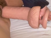 Its Too BIG but She Tries To Take all 8inch