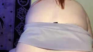 BBW riding pink dildo 