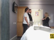 Fingered busty submissive blonde throats 3/16