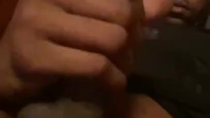 stroking this chocolate dick