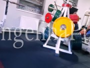 RISKY PUBLIC GYM MASTURBATION SEXY GIRL FLASHING HER PUSSY IN THE GYM! - ANGELINAPUX FREE 1/16