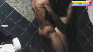(4K) Thai Teen in bathroom อาบน้ำจนได้เสียว