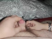 Handjob before bed with long nails *girlfriend laughs at me because i facial myself*