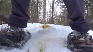 Pissing in the Snow MILF Amateur Blonde PAWG Frangelica PlanetFunCamp