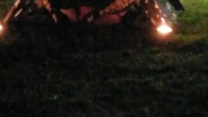 Caught my neighbor playing with her pussy Outside!