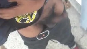 Hard Bbc almost caught outside 