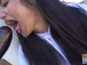 The sexiest Tongue in Adult Video - Viva Athena Tongues Eggplant Emoji 15/16