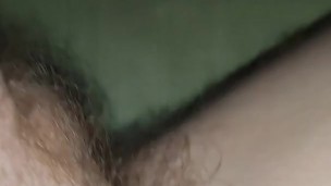 Jerking my big uncut ginger cock and fingering my hairy ass