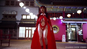 BUSTY KIANNA DIOR Halloween Vampira DOUBLE TIT FUCK