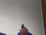 Beating my meat while she's under the sheets