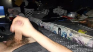 Got bored waiting so I decided to make my huge cock cum
