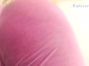 Showing my ass in bright pink tight pants! Slow striptease!  9/16