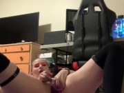 Smoking and a purple dildo 16/16