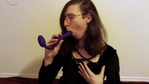 Shy Beginner Plays With Dildo