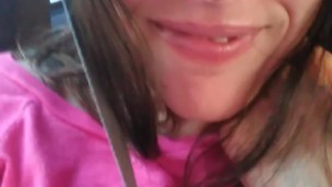 Horny Hairy Public Flashing Camgirl JUST LAUNCHED PinkMoonLust ONLYFANS! Car Ride Passenger Flash