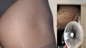 CD Michelle In Black Leotard Pantyhoes