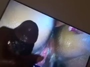 BBC hard cum after edging 