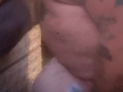 Jerking off, and cumming in my wifes dirty panties 15/16