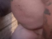 Jerking off, and cumming in my wifes dirty panties 3/16