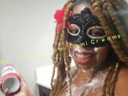 Cami Creams Covered in Whip Cream for Halloween 2020 Ebony BBW Mask Thick Thighs Spread OnlyFans 10/16