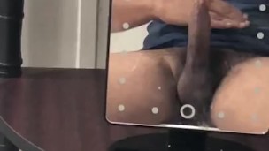 Mirror handjob