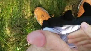 Huge twink cumshot after a long run