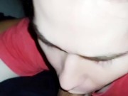 Accidental Cum in Sissyboy's Mouth
