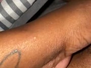 Slim Ebony Woke me up to Feel her Wet Pussy under the covers 8/16