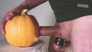 I fucked the slutty pumpkin on Halloween, including some dirty talk.
