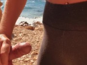 BEACH DAY - Horny Girlfriend can't get enough & sucks Boyfriend twice 12/16