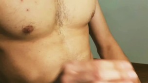 Man strong tasty CUMSHOT, semen flies 