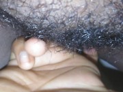 Peeing with cum and a close up pussy