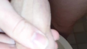 My uncut cock taking a piss
