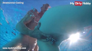 MyDirtyHobby - Busty teen gangbanged by old guys at the pool