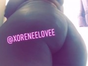 Juicy wet ebony ass in the shower