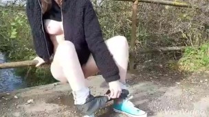 Teen Naughty public pissing 