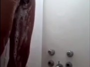 Stroking in the shower 