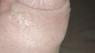 Foreskin play close up zoom