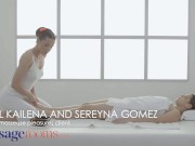 Massage Rooms Pussy eating lesbian Sybil Kailena with young first timer 1/16