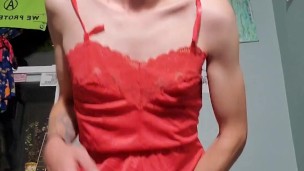 Emo sissy femboy cums hard 