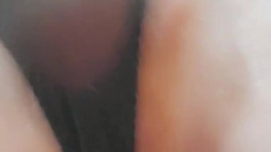 Blonde Sissy In Black Lingerie Fucks Her Asshole Deep Popping Dildo In And Out 