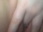 Amy shows off her tight pink pussy and big lips